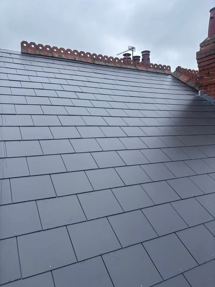 D&G Roofing Derby - new dry verge system fitted on brick gable end, Derby